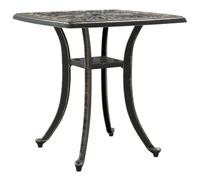 vidaXL Mesa de jardín Aluminio Fundido Bronce 53x53x53 cm, Mesa, Mesa de Patio, Muebles de Exterior, Mesa al Aire Libre, Muebles de jardín