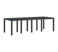 vidaXL Mesa de Comedor de jardín Antracita 250 x 100 x 73 cm, Mesa Moderna para jardín, Rectangular, Muebles de Poli ratán duraderos, área de Comedor al Aire Libre y Resistente a la Intemperie