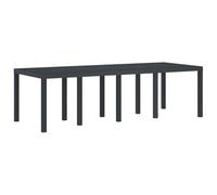 vidaXL Mesa de Comedor de jardín Antracita 250 x 100 x 73 cm, Mesa Moderna para jardín, Rectangular, Muebles de Poli ratán duraderos, área de Comedor al Aire Libre y Resistente a la Intemperie