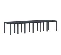 vidaXL Mesa de Comedor de jardín Antracita 350 x 100 x 73 cm, Mesa Moderna para jardín, Rectangular, Muebles de Poli ratán duraderos, área de Comedor al Aire Libre y Resistente a la Intemperie