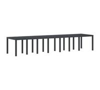 vidaXL Mesa de Comedor de jardín Antracita 400 x 100 x 73 cm, Mesa Moderna para jardín, Rectangular, Muebles de Poli ratán duraderos, área de Comedor al Aire Libre y Resistente a la Intemperie