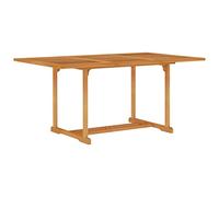 vidaXL - Mesa de jardín de Madera Maciza de Teca (150 x 90 x 75 cm)