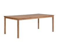 Mesa De Jardín De Madera Maciza De Teca 200x100x77 Cm Vidaxl
