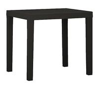 vidaXL Mesa de Jardín de Plástico Comedor Cocina Patio Terraza Balcón Camping Mobiliario Muebles Soporte Exterior Duradera Gris Antracita 79x65x72 cm