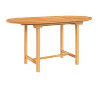 vidaXL Mesa de jardín Extensible Madera Maciza Teca 110-160x80x75 cm