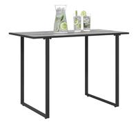 vidaXL Mesa de Jardín Gris 100 x 55 x 70 cm Madera | Metal sólido y madera para aguantar intensos usos, Listo para salir, llueva o truene, Estilo moderno que va con todo