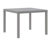 vidaXL Mesa de Comedor de jardín Gris Claro 100 x 100 x 73 cm, Mesa Moderna para jardín, Rectangular, Muebles de Poli ratán duraderos, área de Comedor al Aire Libre y Resistente a la Intemperie