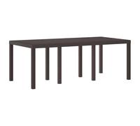 vidaXL Mesa de Jardín Marrón 200 x 100 x 73 cm ratán sintético
