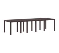 vidaXL Mesa de Jardín Marrón 300 x 100 x 73 cm ratán sintético