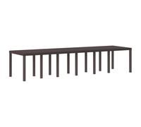 vidaXL Mesa de Comedor de jardín Marrón 350 x 100 x 73 cm, Mesa Moderna para jardín, Rectangular, Muebles de Poli ratán duraderos, área de Comedor al Aire Libre y Resistente a la Intemperie