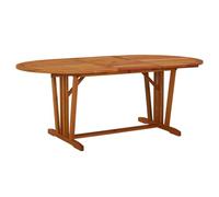 vidaXL Mesa de Jardín Mueble Mobiliario Soporte Patio Salón Terraza Balcón Cocina Comedor Casa Hogar Sala Madera Maciza de Eucalipto