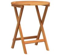 vidaXL Mesa de Jardín Natural 60 x 60 x 72 cm Madera de Acacia Sólida, Mesa de Comedor Exterior, Mueble Rústico Plegable para Eventos, Patio, Picnic en el Jardín