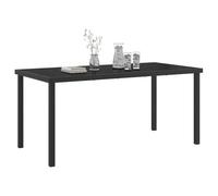 vidaXL Mesa de Jardín Negro 160 x 80 x 73 cm Metal, Muebles de jardín y terraza, Mesa Moderna, Superficie Casual, Patio Resistente, Ideas de decoración al Aire Libre