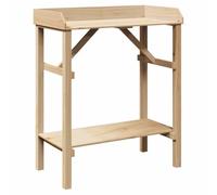 vidaXL Mesa de Jardín para Plantar, 75 x 40 x 90 cm, Madera de Pino Sólida, Diseño Minimalista, Soporte para Plantas, Uso en Interior y Exterior, Expositor Elevado, Ideal para Decorar tu Jardín, TER