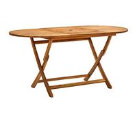vidaXL Mesa de Jardín Plegable Comedor Patio Terraza Balcón Muebles Mobiliario Soporte Exterior Cocina Estable 160x85x75 cm Madera Maciza de Acacia