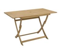 vidaXL Mesa de jardín Plegable Madera Maciza de Acacia 120x70x75 cm