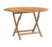 vidaXL Mesa de jardín plegable de madera maciza de teca 110x110x75 cm para patio