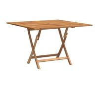 vidaXL Mesa de jardín Plegable Madera Maciza de Teca 110x110x75 cm