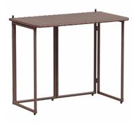vidaXL Mesa de jardín Plegable marrón 90x51x75 cm ratán sintético, Mesa de Exterior, Muebles de jardín, Muebles de Patio, Mesa de Patio