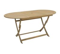 vidaXL Mesa de Jardín Plegable, Mesa de Comedor, Mesa Rectangular Exterior, Mueble para Jardín Patio Balcón, Madera Maciza de Acacia