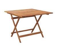 vidaXL Mesa de Jardín Plegable, Mesita Rectangular, Mesa de Camping Pícnic, Mueble de Comedor para Jardín Patio, Madera Maciza de Acacia