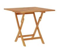 vidaXL Mesa de jardín Plegable Natural 90 x 90 x 75 cm