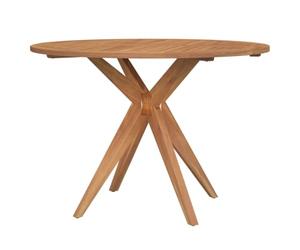 vidaXL Mesa de jardín Redonda Madera Maciza de Acacia Ø110x75 cm
