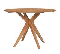 vidaXL Mesa de jardín Redonda Madera Maciza de Acacia Ø110x75 cm, Mesa de Exterior, Muebles de jardín, Muebles de Patio, Mesa de Patio