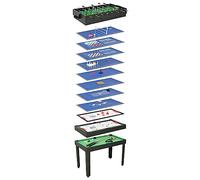 vidaXL Mesa de Juego Multiple 15 en 1 121 x 61 x 82 cm, Color Negro