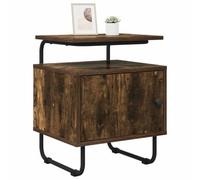 vidaXL Mesa de Noche 2 uds. Roble Ahumado Madera de ingeniería, Mueble Moderno, mesita de Noche Rectangular con Buen Almacenamiento, Dormitorio