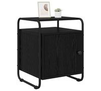 vidaXL Mesa de Noche 2 uds. Roble Negro Madera de ingeniería