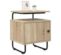 vidaXL Mesa de Noche 2 uds. Roble Sonoma Madera de ingeniería, Mueble Moderno, mesita de Noche Rectangular con Buen Almacenamiento, Dormitorio