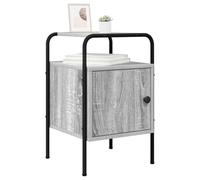 vidaXL Mesa de Noche 2 uds. Sonoma Gris 35 x 36,5 x 56 cm, Mesita de Noche Estilosa, Mueble Rectangular, Compacto, Almacenamiento Amplio, Diseño Moderno