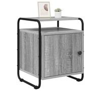 vidaXL Mesa de Noche 2 uds. Sonoma Gris Madera de ingeniería, Almacenamiento para Dormitorio, mesita Rectangular, diseño Moderno, Mesa Funcional, Mueble para organización