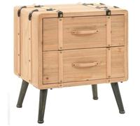 vidaXL Mesa de Noche, Armario de Madera de Abeto Macizo