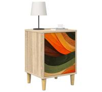vidaXL Mesa de Noche Bonn Roble Sonoma 36 x 33 x 50 cm, Muebles Modernos para el Dormitorio, mesita Rectangular con Gran Espacio, cabinetito Compacto en Acabado Roble Sonoma