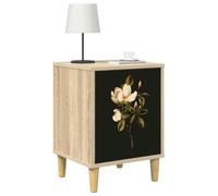 vidaXL Mesa de Noche Bremen 2 uds. Roble Sonoma 36 x 33 x 50 cm, Muebles Modernos para el Dormitorio, mesita Rectangular con Gran Espacio, cabinetito Compacto en Acabado Roble Sonoma