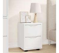 vidaXL Mesa de Noche con cajón 30,5 x 30 cm Madera contrachapada, Mesita rectangular, mesa de noche chic, diseño ajustable, almacenamiento duradero con cajones, organizador eficiente