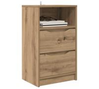 vidaXL Mesa de Noche con cajón Roble Artesanal 40 x 30 x 467 cm, Dormitorio, Rectangular, Diseño contemporáneo, Espaciosa, Muebles Modernos, Colores neutros, Decoración estilosa, Espacio de Vida cómo
