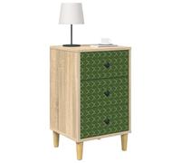 vidaXL Mesa de Noche GELEEN Roble Sonoma 36 x 33 x 60 cm, Dormitorio Moderno, diseño Rectangular con Gran Espacio, mesita Funcional, Armario Compacto, Organizador Esencial