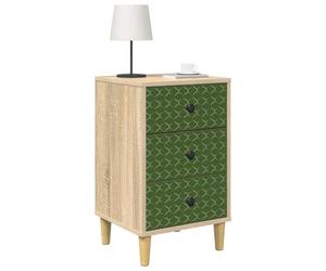 vidaXL Mesa de Noche GELEEN Roble Sonoma 36 x 33 x 60 cm, Dormitorio Moderno, diseño Rectangular con Gran Espacio, mesita Funcional, Armario Compacto, Organizador Esencial
