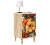 vidaXL Mesa de Noche GENNEP 2 uds. Roble Sonoma 36 x 33 x 60 cm, Dormitorio Moderno, diseño Rectangular con Gran Espacio, mesita Funcional, Armario Compacto, Organizador Esencial