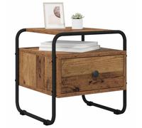 vidaXL Mesa de Noche Madera Envejecida Madera de ingeniería