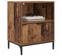 vidaXL Mesa de Noche Madera Vieja 49 x 36 x 61 cm Madera contrachapada, Mesita de Noche Moderna, Mesa Rectangular, Almacenamiento Minimalista, Muebles Funcionales para el Dormitorio