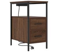 vidaXL Mesa de Noche - Mesita Moderna para tu Dormitorio. Es compacta y Tiene cajones para Guardar Cosas de Manera práctica.