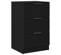 vidaXL Cabinet de Noche de Roble Negro 40x65x65 cm