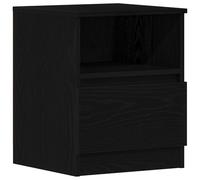 vidaXL Mesa de Noche Negra Roble 40x40x50 cm Madera