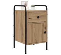 vidaXL Mesa de Noche Roble Artisan 35 x 36,5 x 61 cm