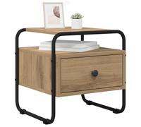 vidaXL Mesa de Noche Roble Artisan Madera de ingeniería, Soluciones Modernas para Almacenamiento en el Dormitorio, Mesa de Noche Rectangular, Organizador Elegante