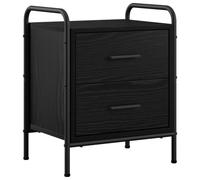 vidaXL Mesa de Noche Roble Negro 40 x 30 x 50 cm Madera de ingeniería